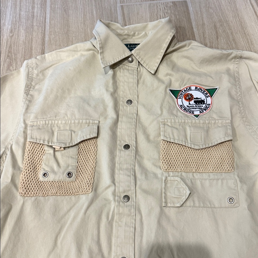 Very nice Ralph Lauren safari style M has added patches Africa and Range Rover - Picture 10 of 12